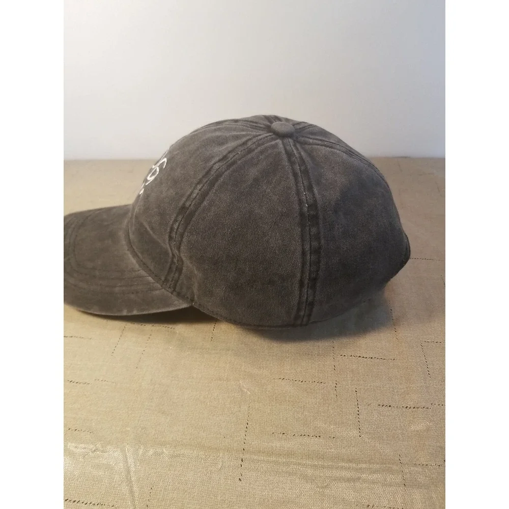 Dog Mom  Women's‎ Gray 100%Cotton Adjustable Hat Distressed Pets - Picture 2 of 9